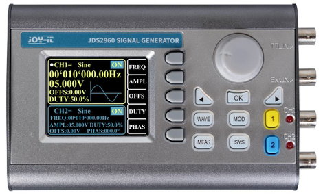Joy-it JDS-2960-60MHz Akkus függvénygenerátor, Hálózatról működő függvénygenerátor , Jelgenerátor 0 2. kép