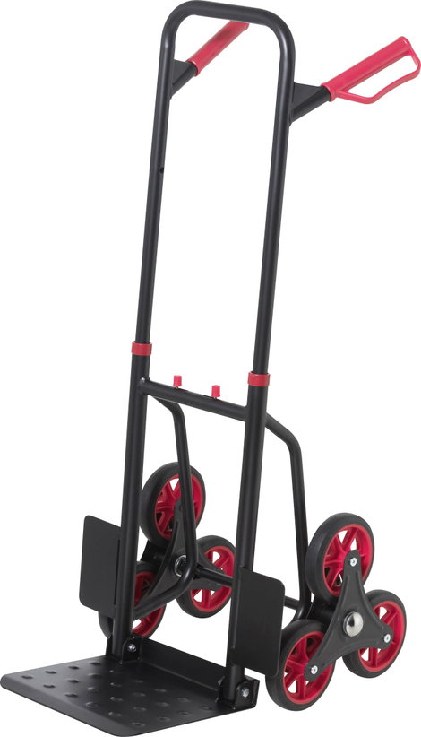 TOOLCRAFT TO-9650166 Lépcsőjáró kocsi Összehajtható, Állítható magasság Acél Terhelés (max.): 150 kg