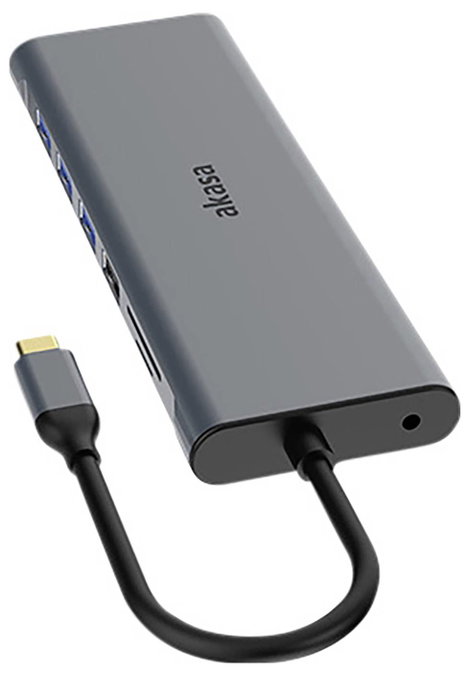 Akasa USB-C® dokkoló állomás USB Type-C 14-In-1 Dock Alkalmas (márka): univerzálny Beépített kártyao 4. kép