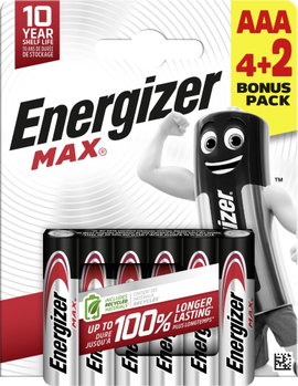 Energizer Mikroelem Max Alkáli mangán 1.5 V 6 db