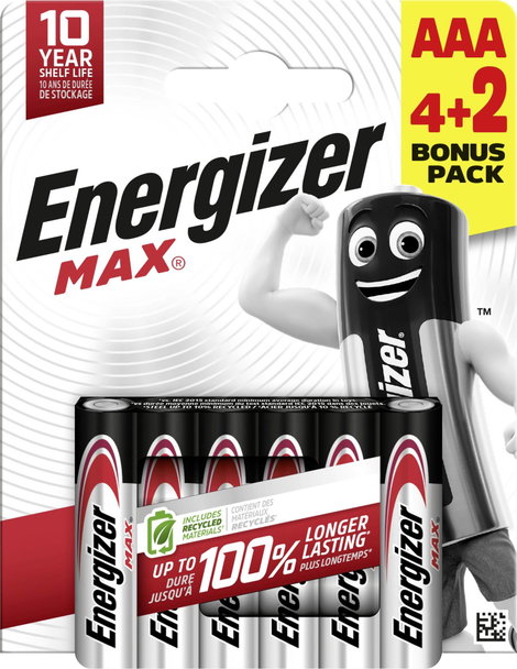 Energizer Mikroelem Max Alkáli mangán 1.5 V 6 db