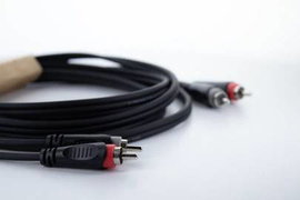 Cordial 14834 RCA Audio Csatlakozókábel [2x RCA dugó - 2x RCA dugó] 0.50 m Fekete PVC köpeny, ikerve