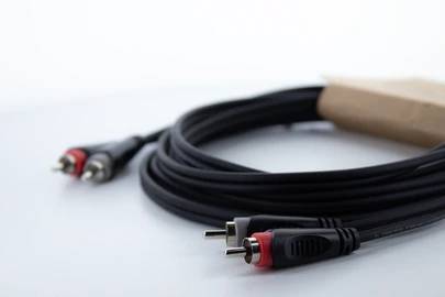 Cordial 14834 RCA Audio Csatlakozókábel [2x RCA dugó - 2x RCA dugó] 0.50 m Fekete PVC köpeny, ikerve 2. kép
