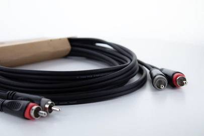 Cordial 14834 RCA Audio Csatlakozókábel [2x RCA dugó - 2x RCA dugó] 0.50 m Fekete PVC köpeny, ikerve 6. kép
