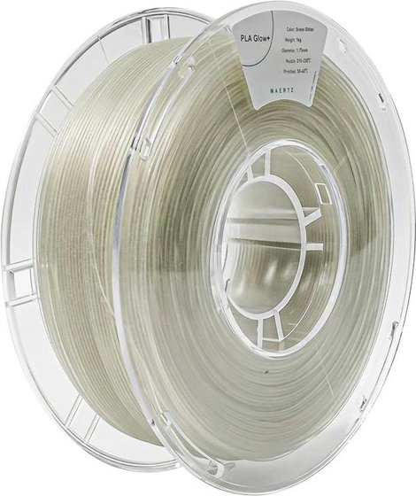 Maertz PMMA-1016-002 PMMA-1016-002 3D nyomtatószál PLA Glow+ 1.75 mm 1000 g Zöld, Glitter 1 db