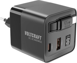 VOLTCRAFT UC-2C1A65W02 USB-s töltőkészülék Kimeneti áram (max.) 3 A USB-C®, USB-A Kimenetek száma: 3
