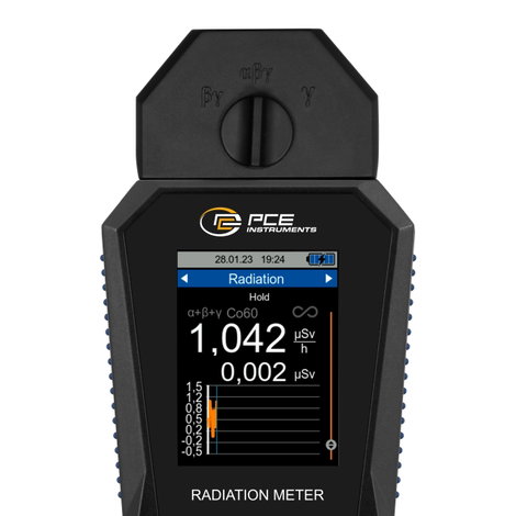 PCE Instruments PCE-RAM 100 Geiger számláló Sugárzás: Gamma, Alfa, Béta akusztikus riasztás, optikai 2. kép