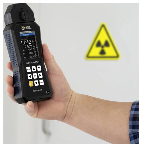 PCE Instruments PCE-RAM 100 Geiger számláló Sugárzás: Gamma, Alfa, Béta akusztikus riasztás, optikai 5. kép