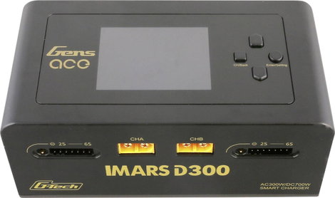 Gens ace Imars D300 Modell töltő 16 A LiPolimer, Lítiumion, LiHV, LiFePO, NiMH kettős töltőkimenet,
