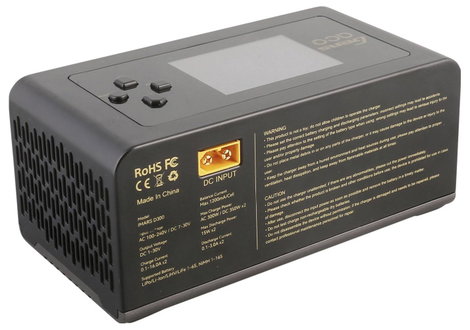 Gens ace Imars D300 Modell töltő 16 A LiPolimer, Lítiumion, LiHV, LiFePO, NiMH kettős töltőkimenet, 3. kép