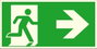 Menekülési útvonal tábla Alumínium Vészkijárat jobbra SafetyMarking 15.A1060 (Sz x Ma) 300 mm x 150 bélyegkép