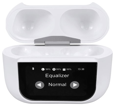 Music Man BT-X72 In Ear headset Bluetooth® Stereo Fehér Noise Cancelling Elemtöltés kijelzés, Headse 4. kép