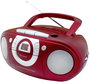 soundmaster SCD5100RO CD-s rádió URH CD, AUX, Kazetta, URH Sötétpiros bélyegkép