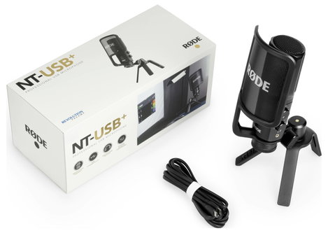 Rode NT-USB+ Álló Kondenzátormikrofon Átviteli mód:USB Állvánnyal, Vezetékkel USB USB Fekete 5. kép