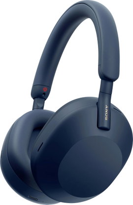 Sony WH-1000XM5 Over Ear headset Bluetooth® Stereo Kék High-Resolution audio, mikrofon zajelnyomás, 