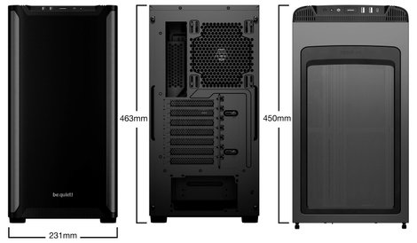 BeQuiet PURE BASE 501 Black Midi torony Számítógép ház Fekete 2. kép