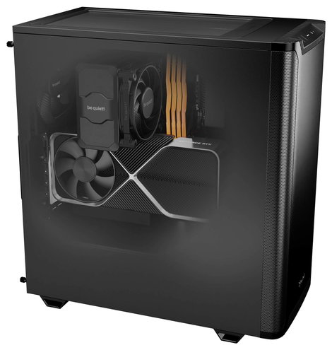 BeQuiet PURE BASE 501 Black Midi torony Számítógép ház Fekete 5. kép