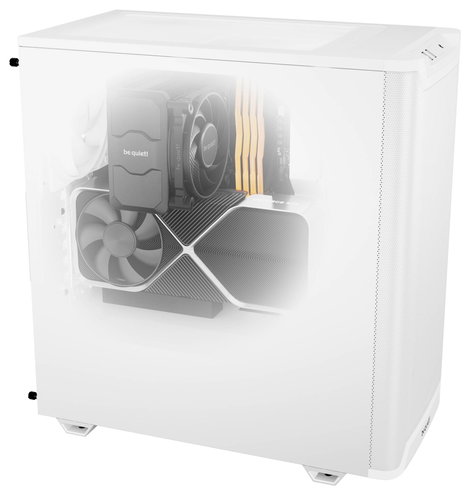 BeQuiet PURE BASE 501 Airflow White Midi torony Számítógép ház Fehér 5. kép