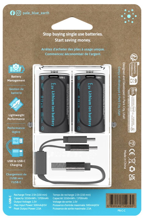 Babyakku Paleblue Lítiumion 1.5 V 3700 2 db 5. kép