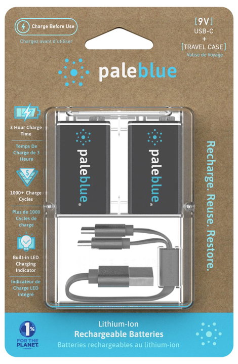 9 V-os akku Paleblue Lítiumion 9 V 500 2 db 3. kép