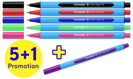 Schneider Schreibgeräte 1 db Kugelschreiber Slider Edge XB 6er Etui, sortiert, 5+1 Aktion 152284 Gol 2. kép