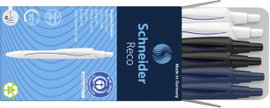 Schneider Schreibgeräte 1 db Kugelschreiber Reco 6er Pack sortiert, Mine blau 131886 Golyóstoll N/A