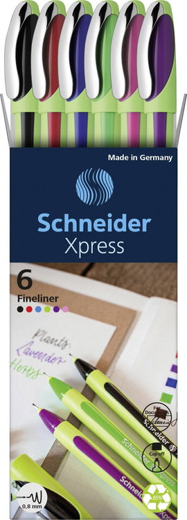Schneider Schreibgeräte Rollertollak Fineliner Xpress 08 Karton-Etui 6 Stück 190086 1 db