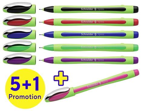 Schneider Schreibgeräte Rollertollak Fineliner Xpress 08 Karton-Etui 6 Stück 190086 1 db 2. kép