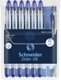 Schneider Schreibgeräte 1 db Kugelschreiber Slider Basic XB Rave 6er Etui + Slider Rave XB blau 1512 bélyegkép