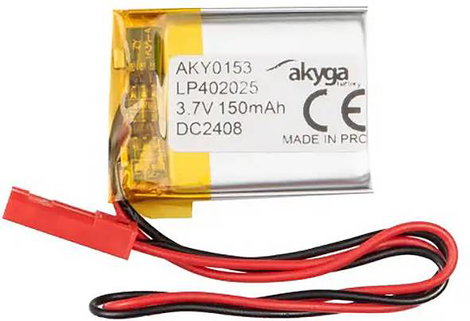 Akyga LP402025 Akkucsomag Elem- és akkuméret: Speciális akku LiPo 3.7 V 150 mAh