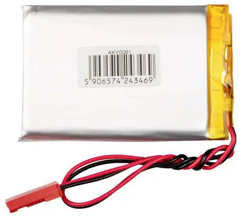 Akyga LP573450 Akkucsomag Elem- és akkuméret: Speciális akku LiPo 3.7 V 980 mAh 2. kép
