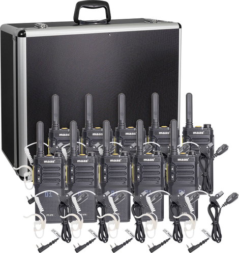 MAAS Elektronik Team-Set PT-375 KEP-24-VK 150113 PMR készülék 10 részes készlet