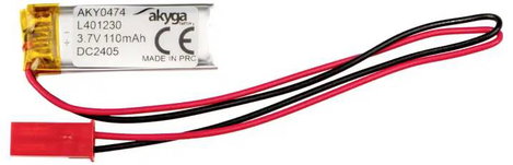 Akyga LP401230 Akkucsomag Elem- és akkuméret: Speciális akku LiPo 3.7 V 110 mAh
