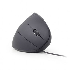 Gembird MUS-ERGO-01 Ergonomikus egér USB Optikai Fekete 6 Gombok 1200 dpi, 1600 dpi, 2400 dpi, 3200 