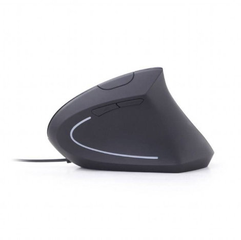 Gembird MUS-ERGO-01 Ergonomikus egér USB Optikai Fekete 6 Gombok 1200 dpi, 1600 dpi, 2400 dpi, 3200  2. kép