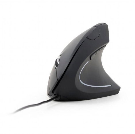 Gembird MUS-ERGO-01 Ergonomikus egér USB Optikai Fekete 6 Gombok 1200 dpi, 1600 dpi, 2400 dpi, 3200  3. kép