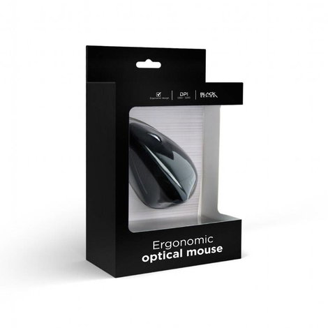 Gembird MUS-ERGO-01 Ergonomikus egér USB Optikai Fekete 6 Gombok 1200 dpi, 1600 dpi, 2400 dpi, 3200  4. kép