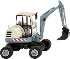 Wiking 065809 H0 Építkezésnél használt jármű modell mini kotrógép, alpesi kék