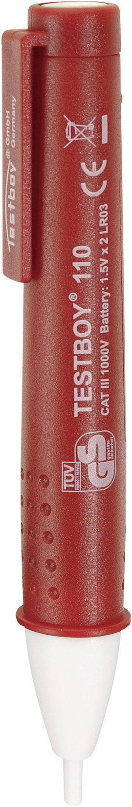 Fázisceruza, érintés nélküli feszültségvizsgáló multiteszter LED-es zseblámával Testboy 110