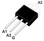 Triak, TOP-3, I(GT) max. 50 mA, I(T) RMS 25 A, U(DRM) 600 V, STMicroelectronics BTA26-600B bélyegkép