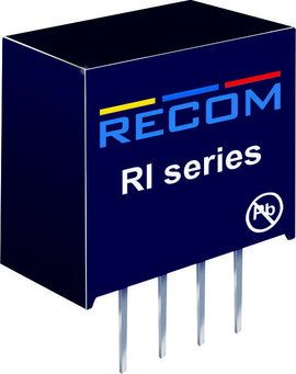 2 W-os DC/DC átalakító, RI sorozat, bemenet: 24 V/DC, kimenet: 12 V/DC 168 mA 2 W, Recom Internation