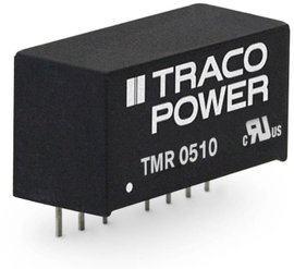 DC/DC átalakító, TMR sorozat, 2 Watt, SIL ház, bemenet: 9 - 18 V/DC, kimenet: 5 V/DC 400 mA 2 W, Tra