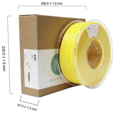 Maertz PMMA-1010-006 PMMA-1010-006 3D nyomtatószál ABS műanyag vegyileg ellenálló 1.75 mm 1000 g Sár 2. kép