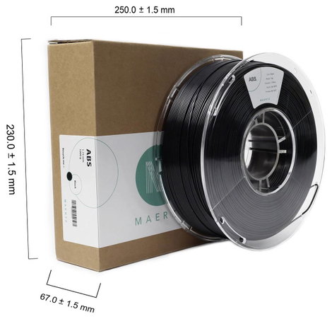 Maertz PMMA-1010-001 PMMA-1010-001 3D nyomtatószál ABS műanyag vegyileg ellenálló 1.75 mm 1000 g Fek 2. kép