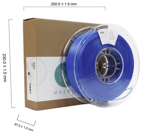 Maertz PMMA-1010-003 PMMA-1010-003 3D nyomtatószál ABS műanyag vegyileg ellenálló 1.75 mm 1000 g Kék 2. kép