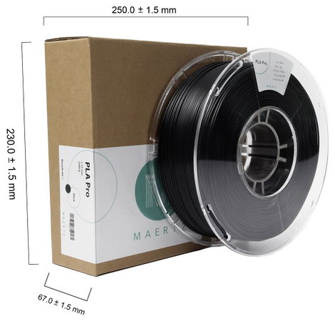 Maertz PMMA-1009-001 PMMA-1009-001 3D nyomtatószál PLA Pro 1.75 mm 1000 g Fekete 1 db 2. kép