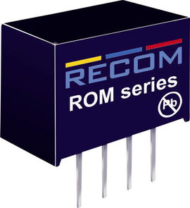 1 W-os DC/DC átalakító, ROM sorozat, bemenet: 12 V/DC, kimenet: 12 V/DC 83 mA 1 W, Recom Internation