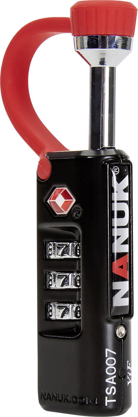 NANUK 900-TSA LOCK NANUK Függő lakat TSA Fekete/piros Számkódos zár