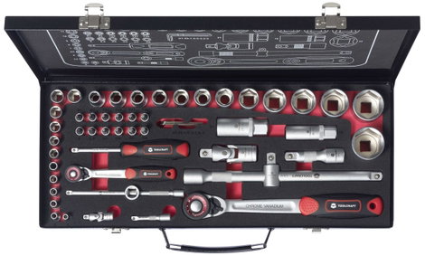 TOOLCRAFT TO-9626409 Átváltó racsni készlet 1/4 (6,3 mm), 1/2 (12,5 mm) 44.5 cm