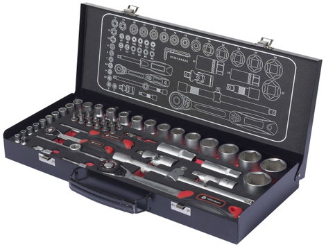 TOOLCRAFT TO-9626409 Átváltó racsni készlet 1/4 (6,3 mm), 1/2 (12,5 mm) 44.5 cm 4. kép